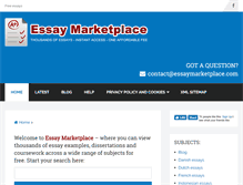 Tablet Screenshot of essaymarketplace.com